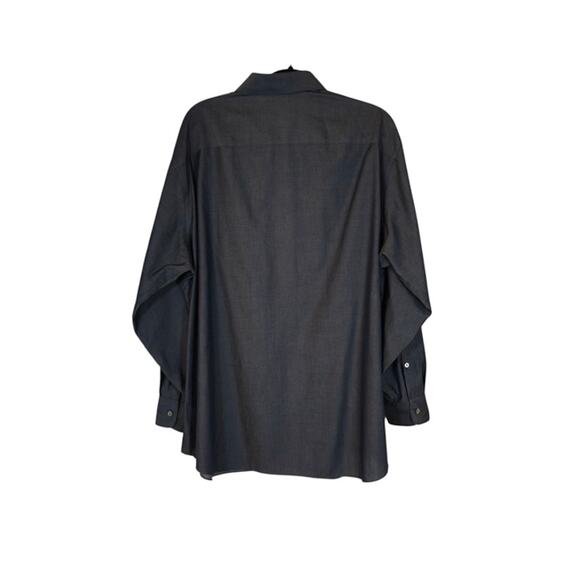 Calvin Klein Mens Button Up Shirt Size 17.5 32/33 Blue Non Iron Career Preppy - Picture 2 of 8